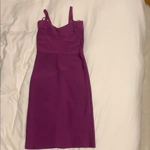 Purple Herve Leger dress